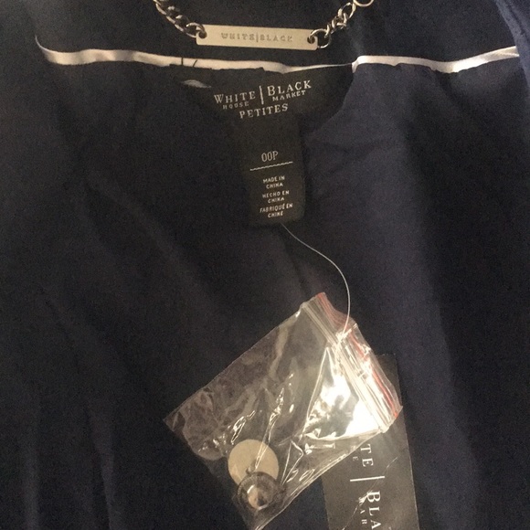 New White House black market navy coat jacket - Picture 7 of 7